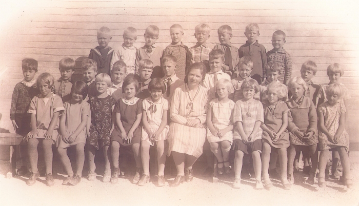 Klasse 1a 1928/29 på Vinderen skole