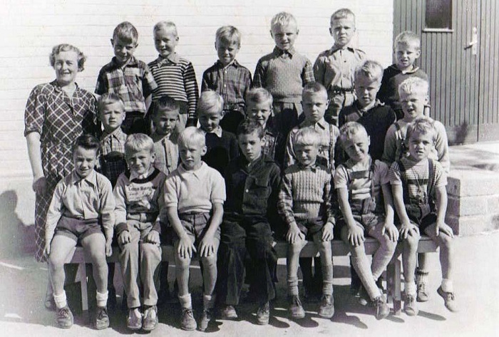 Klasse 1a 1953/54 på Vinderen skole