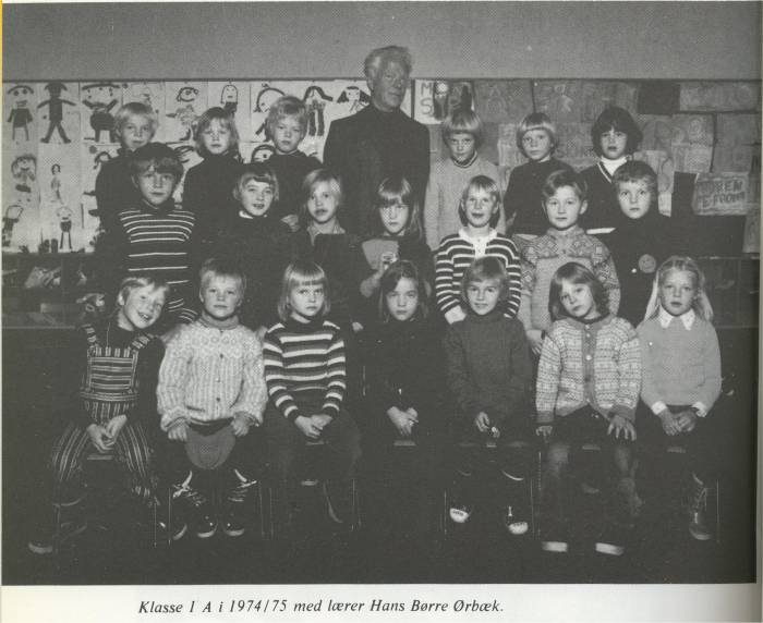 Klasse 1a 1974/75 på Vinderen skole