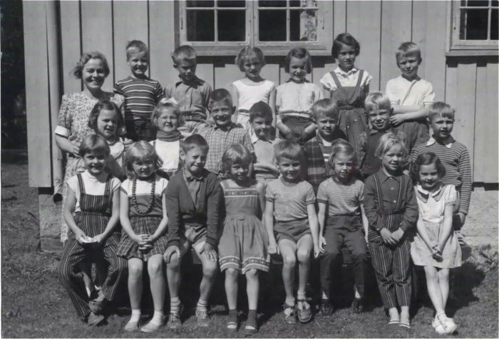 Klasse 1b 1955/56 på Vinderen skole