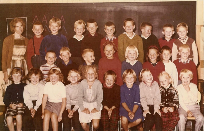 Klasse 1b 1964/65 på Vinderen skole