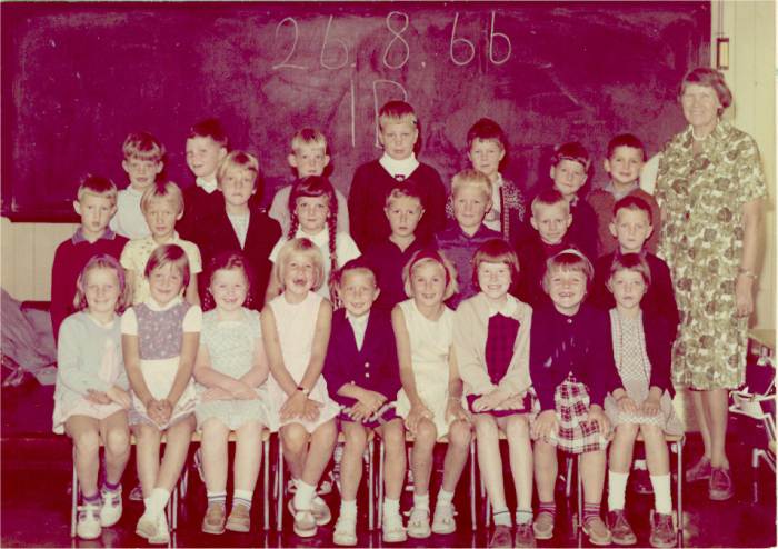 Klasse 1b 1966/67 på Vinderen skole