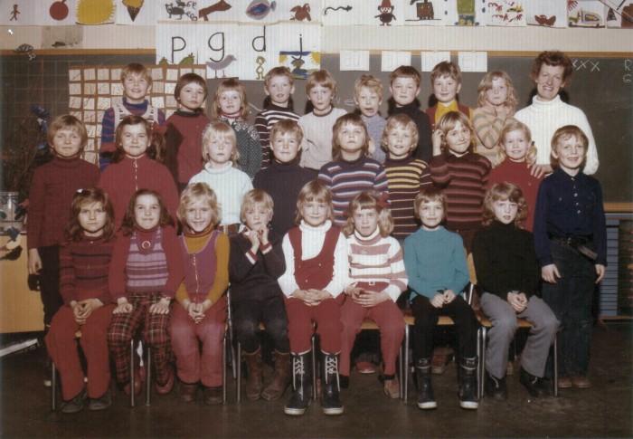 Klasse 1b 1972/73 på Vinderen skole