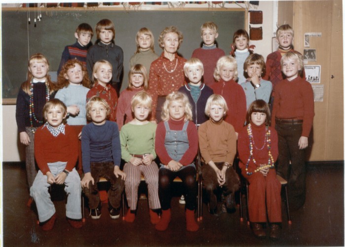 Klasse 1b 1974/75 på Vinderen skole