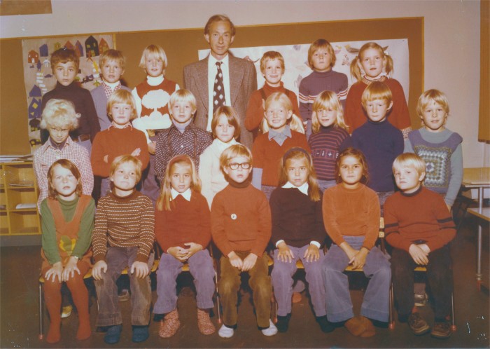 Klasse 1b 1976/77 på Vinderen skole