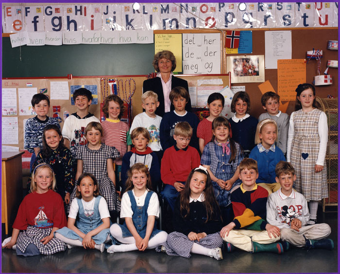 Klasse 1b 1995 på Vinderen skole
