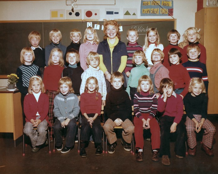 Klasse 1c 1974/75 på Vinderen skole
