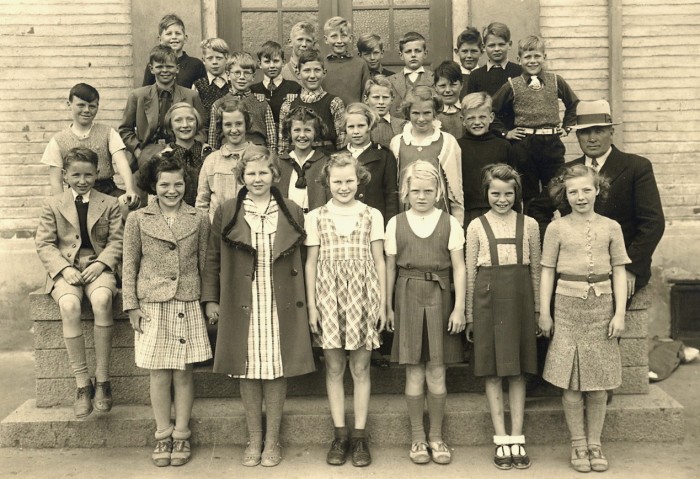 Klasse 4b 1936/37 på Vinderen skole