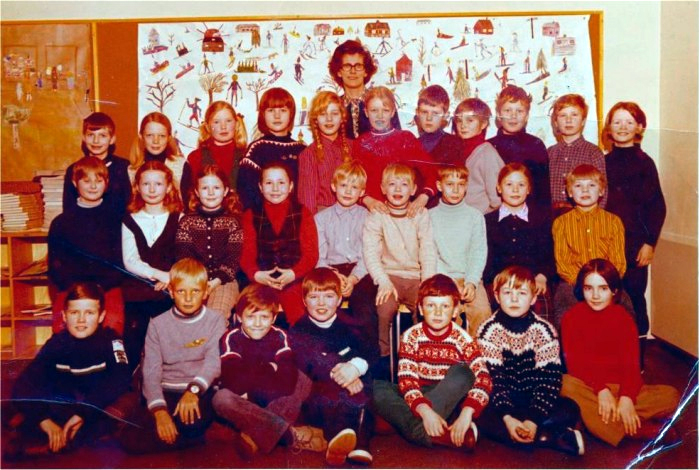 Klasse 4b 1970/71 på Vinderen skole