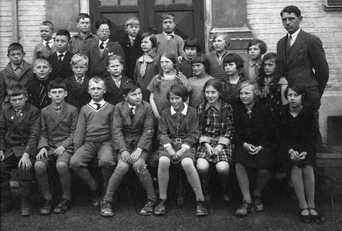 Klasse 5a 1928/29 på Vinderen skole