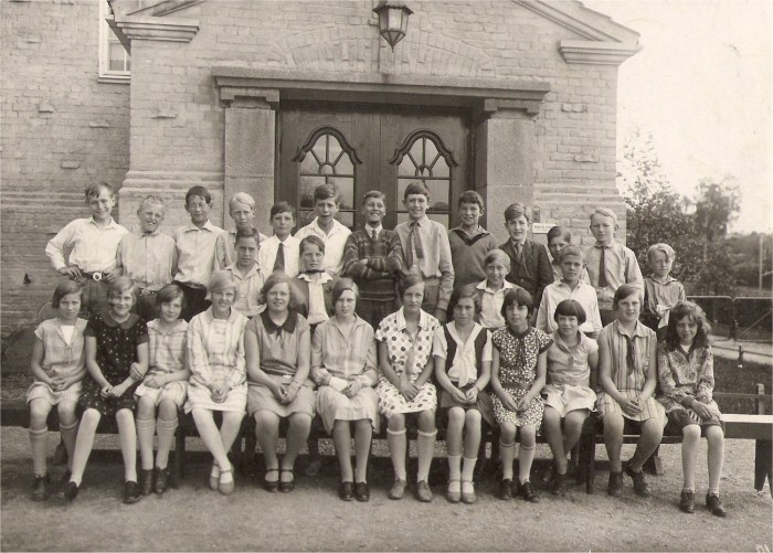 Klasse 1c 1928/29 på Riis middel skole