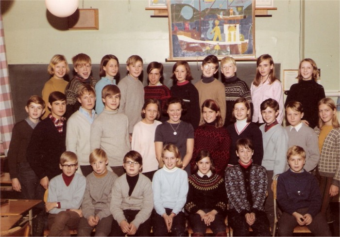 Klasse 7b 1968/69 på Vinderen skole